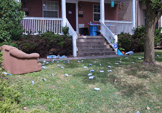 The area surrounding OSU’s campus can often be found littered with empty cans, broken glass and other trash. 