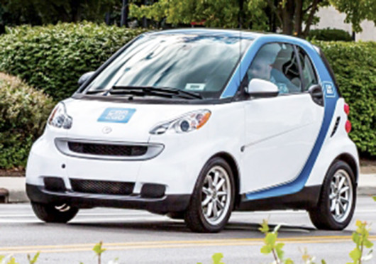 Car2go is a point-to-point car-sharing service that has 45 spots on OSU’s campus. Credit: Courtesy of Chester Ridenour