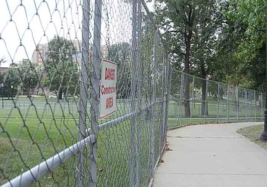 South Oval’s fences are set to be taken down before Nov. 26, according to an OSU Administration and Planning spokeswoman. Credit: Shelby Lum / Photo editor