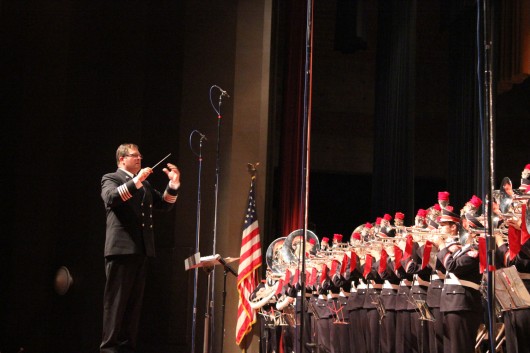 Then-OSU Marching Band director Jon Waters conducts a concert at Veteran Memorial Auditorium Nov. 10. Credit: Lantern file photo
