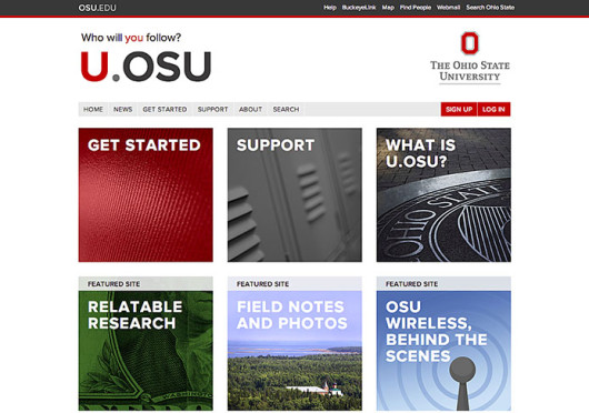 U.osu.edu is a new website for OSU students, staff and faculty to post things like projects and assignments and communicate between groups. Credit: Screenshot of u.osu.edu