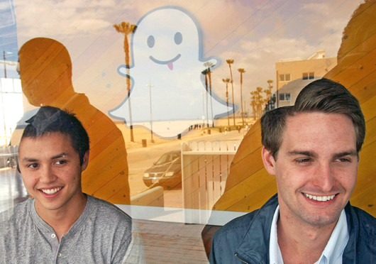 Bobby Murphy, left, and Evan Spiegel, co-creators of Snapchat, in May. 