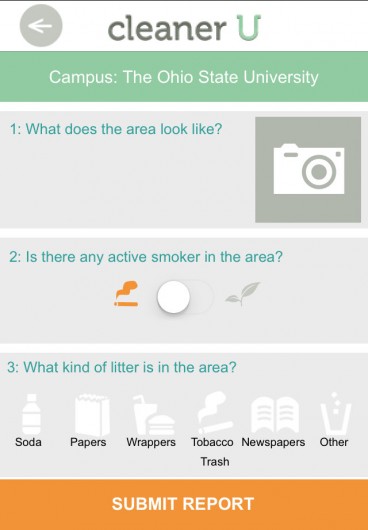 Screenshot of the CleanerU app