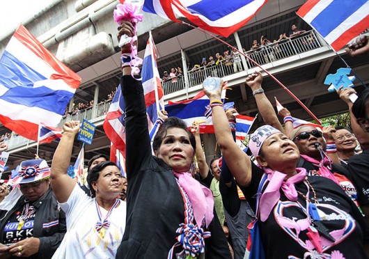 Anti-government protesters rally in Bangkok Feb. 26. Credit: Courtesy of MCT