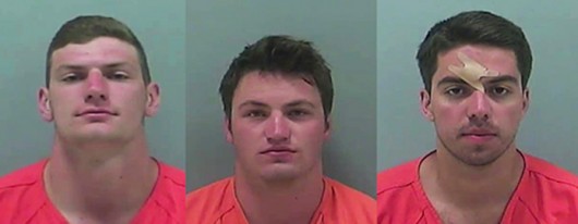 3 OSU students were arrested for burglary, theft of a vehicle near the Memorial Tournament. (From left to right) Samuel Cochran, Joseph Leonard, Carsten Raaum Credit: Courtesy of Tracy Whited