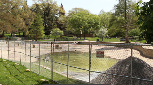 Mirror Lake is under renovation to make it more sustainable and to repair leaks. Credit: Chelsea Spears / Multimedia editor