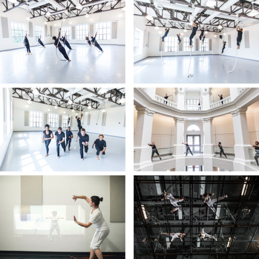 Dancers in OSU's Department of Dance perform in various spaces within Sullivant Hall. Credit: Courtesy of Nick Fancher 