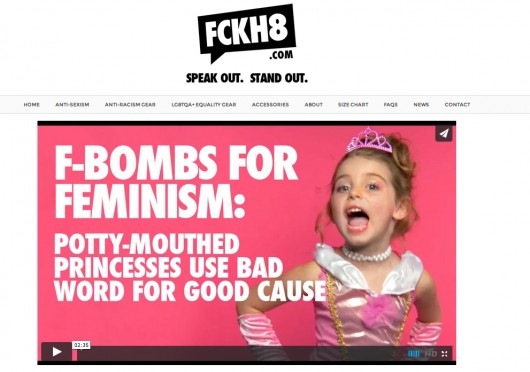 The F-Bombs for Feminism video on the FCKH8 website Credit: Screenshot of FCKH8.com
