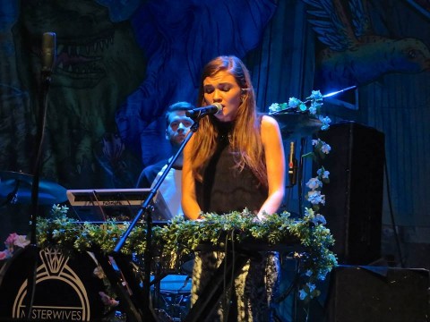 Mandy Lee, lead singer of MisterWives, plays at the Newport on Feb. 28.