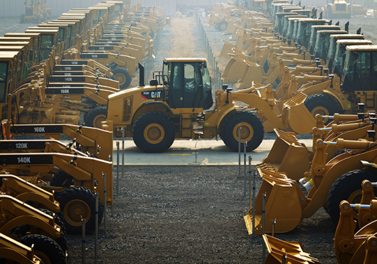 Caterpillar equipment is frequently seen around Ohio State's campus. Here, machines are shown in China. Credit: Courtesy of TNS