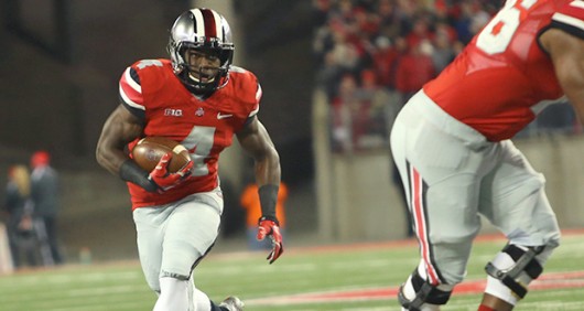 Sophomore running back Curtis Samuel (4) is one OSU player who coach Urban Meyer mentioned could see an increased role in the upcoming season. Credit: Mark Batke / Photo editor