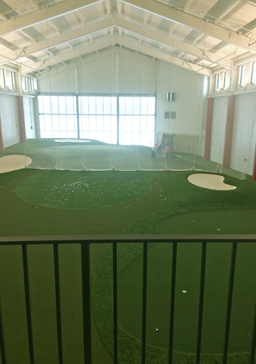 The Jane and Walt Dennis Golf Performance Center allows OSU's golf programs to practice year round, no matter the weather. Credit: Courtesy of OSU Athletics