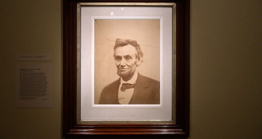 A print of a portrait of Abraham Lincoln, shown on display at the National Portrait Gallery Credit: Courtesy of TNS