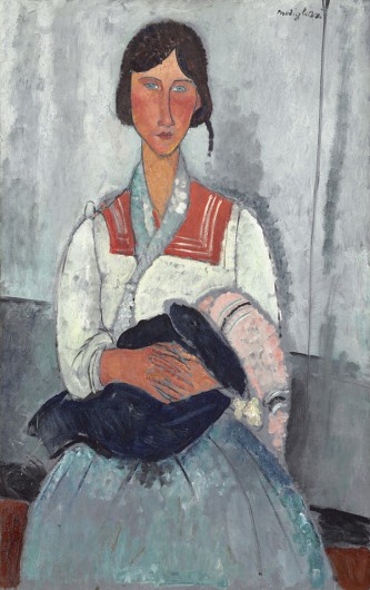 Amedeo Modigliani's "Gypsy Woman with Baby." Credit: Courtesy of Abhijit Varde