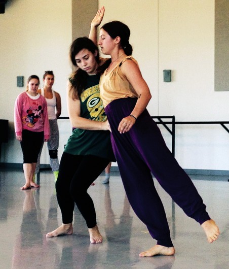Rachel Freeburg and Anna Vomacka rehearse. Credit: Courtesy of Angelica Bell