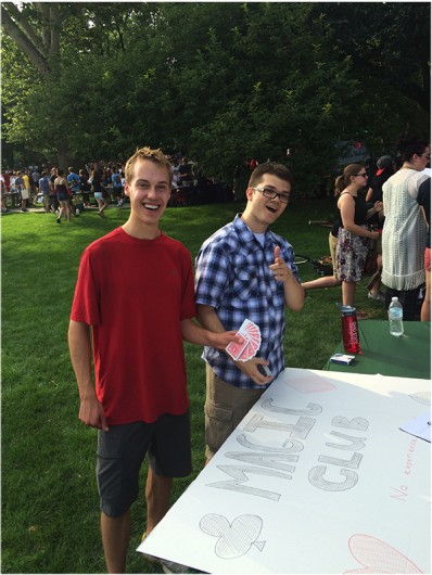 Members of the Ohio State Magicians Club during the involvement fair. Credit: Courtesy of Jack Cerne