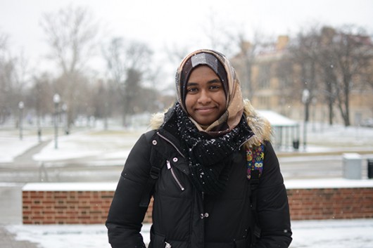 Fatima, first-year in chemical engineering. Credit: Kevin Stankiewicz | Asst. Sports Editor