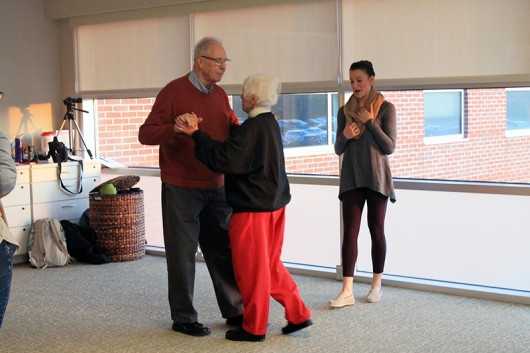 Mimi Lamantia, a fifth-year in dance, holds Argentine tango classes for cancer survivors and their caregivers, aiming to improve the balance and life quality of people who had cancers. Credit: Shiyun Wang | Lantern Reporter