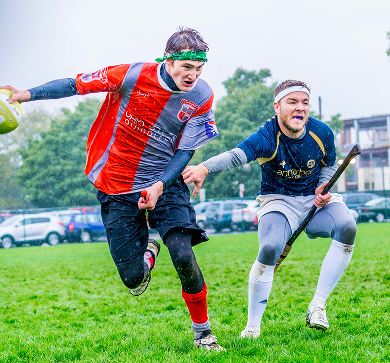 A member of the Ohio State Quidditch League during a match against Michigan. Credit: Courtesy of Jessica Jiamin Lang Photography