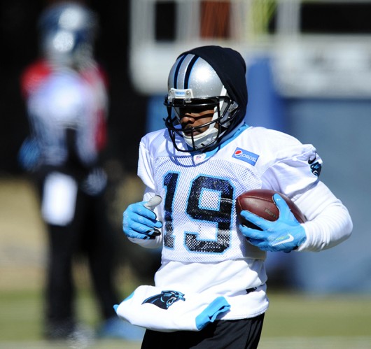 Carolina Panthers wide receiver and former OSU player Ted Ginn Jr. (19) during practice on Jan. 21. Credit: Courtesy of TNS 