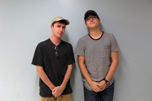 Lantern staffers Nick Roll and Mitch Hooper pose in their dad-esque attire. Credit: Mason Swires | Assistant Photo Editor