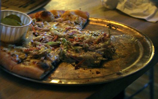 The Nashville Hot Pizza at Standard Hall. Credit: Kathleen Senge | Lantern Reporter